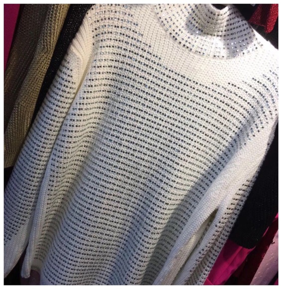 Metallic Sequin Turtleneck Sweater The Kenzie - Picture 4 of 8